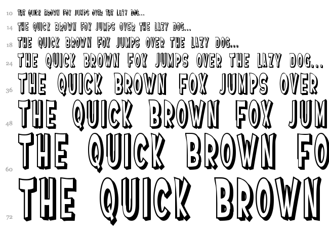 SF Ferretopia font waterfall